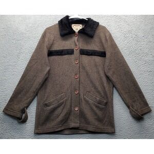 One Step Up‎ Jacket Womens Medium Multi Performance Fleece Collared Button Front